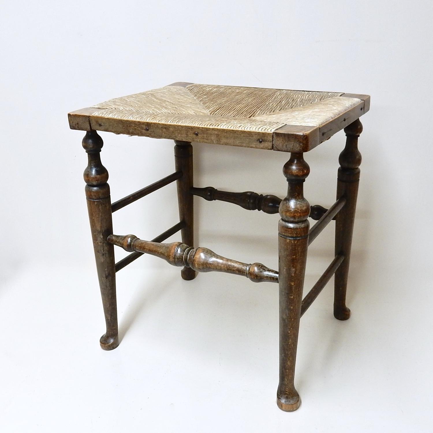 Antique Rushed Stool