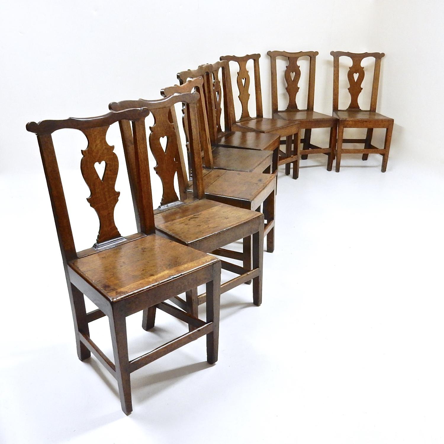 8x Oak Dining Chairs