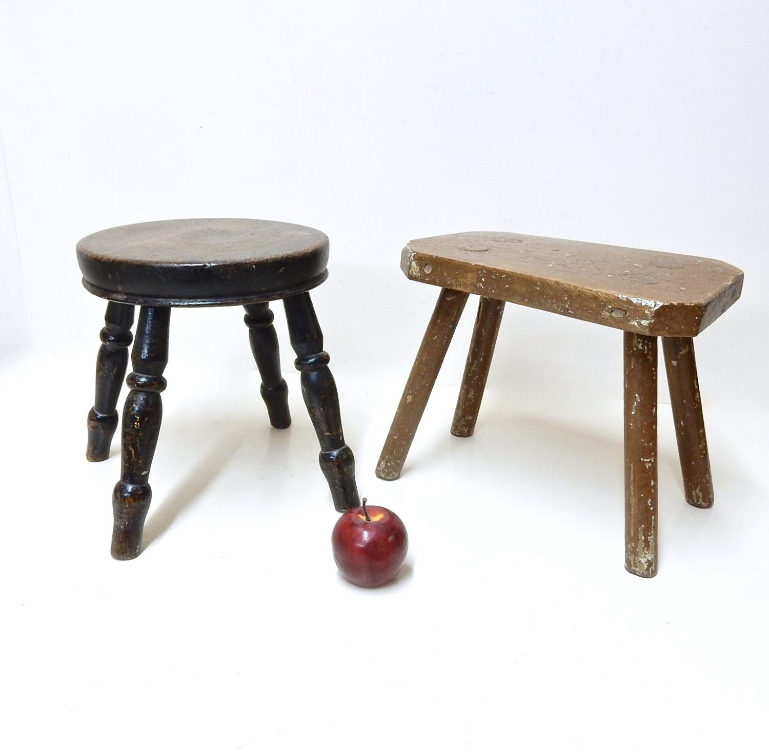 2x Small Country Stools