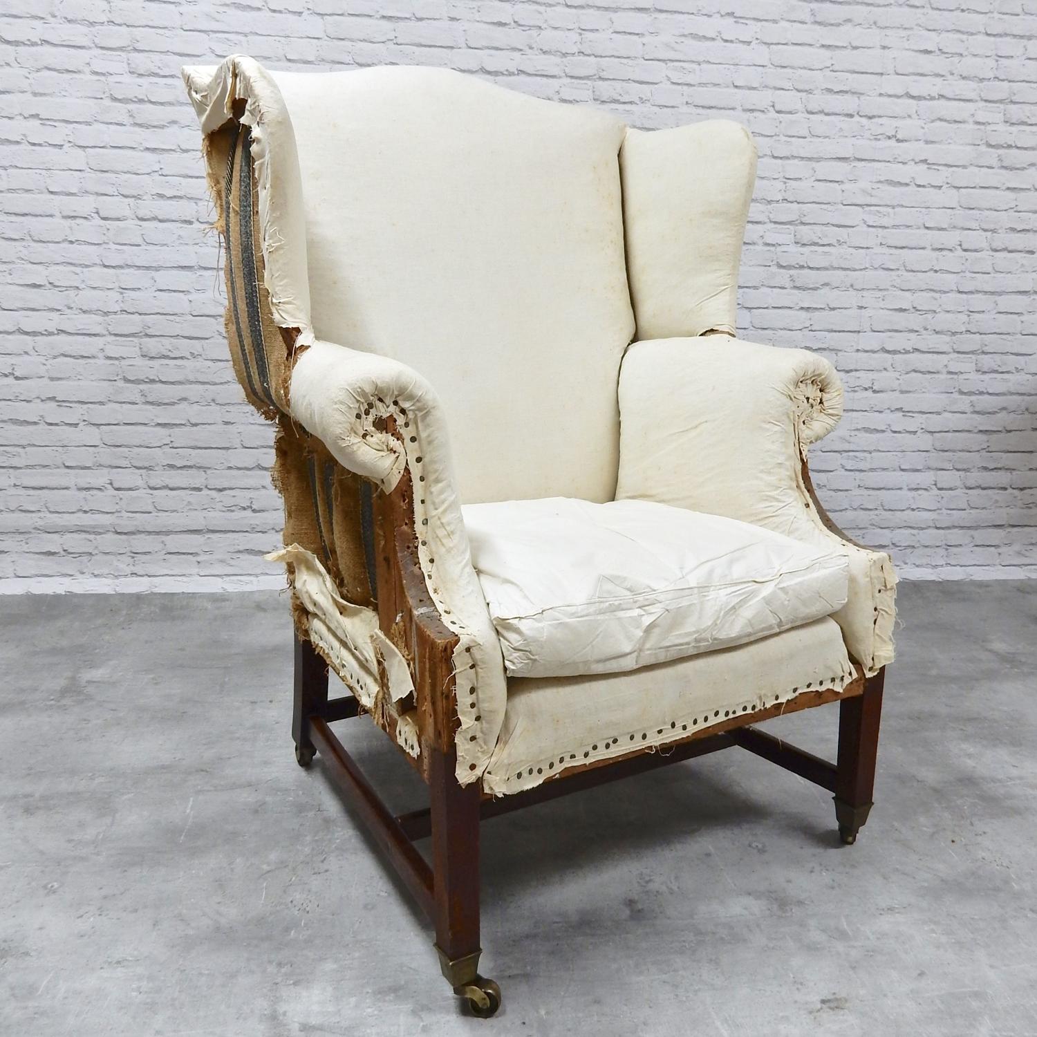 C19th Wing Armchair