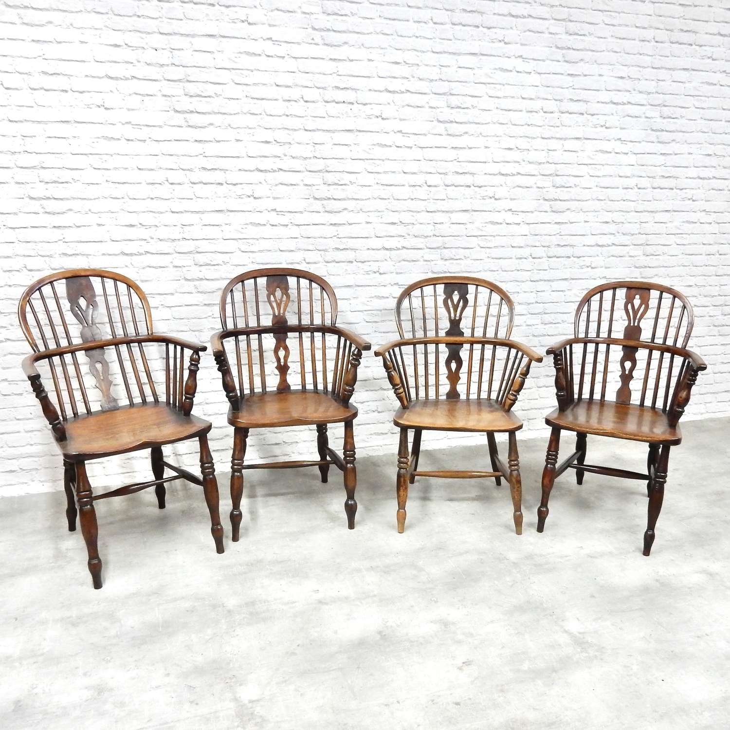 C19th Windsor Lowback Armchairs