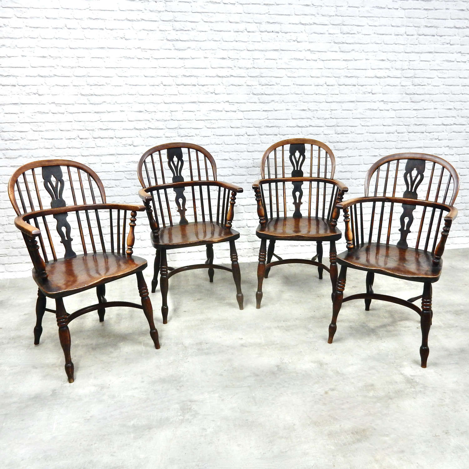 4x Windsor Lowback Armchairs