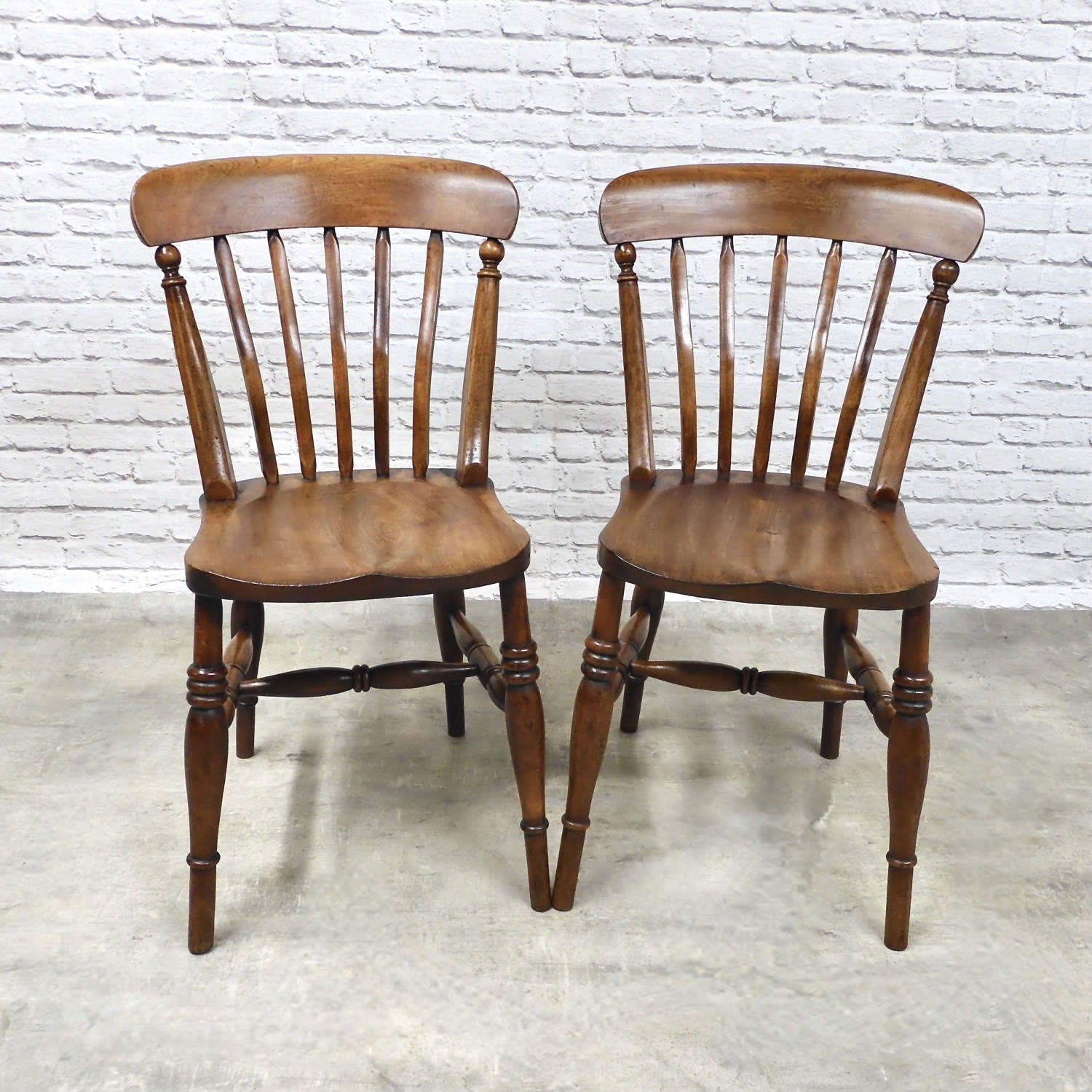 Pr Windsor Lathback Chairs