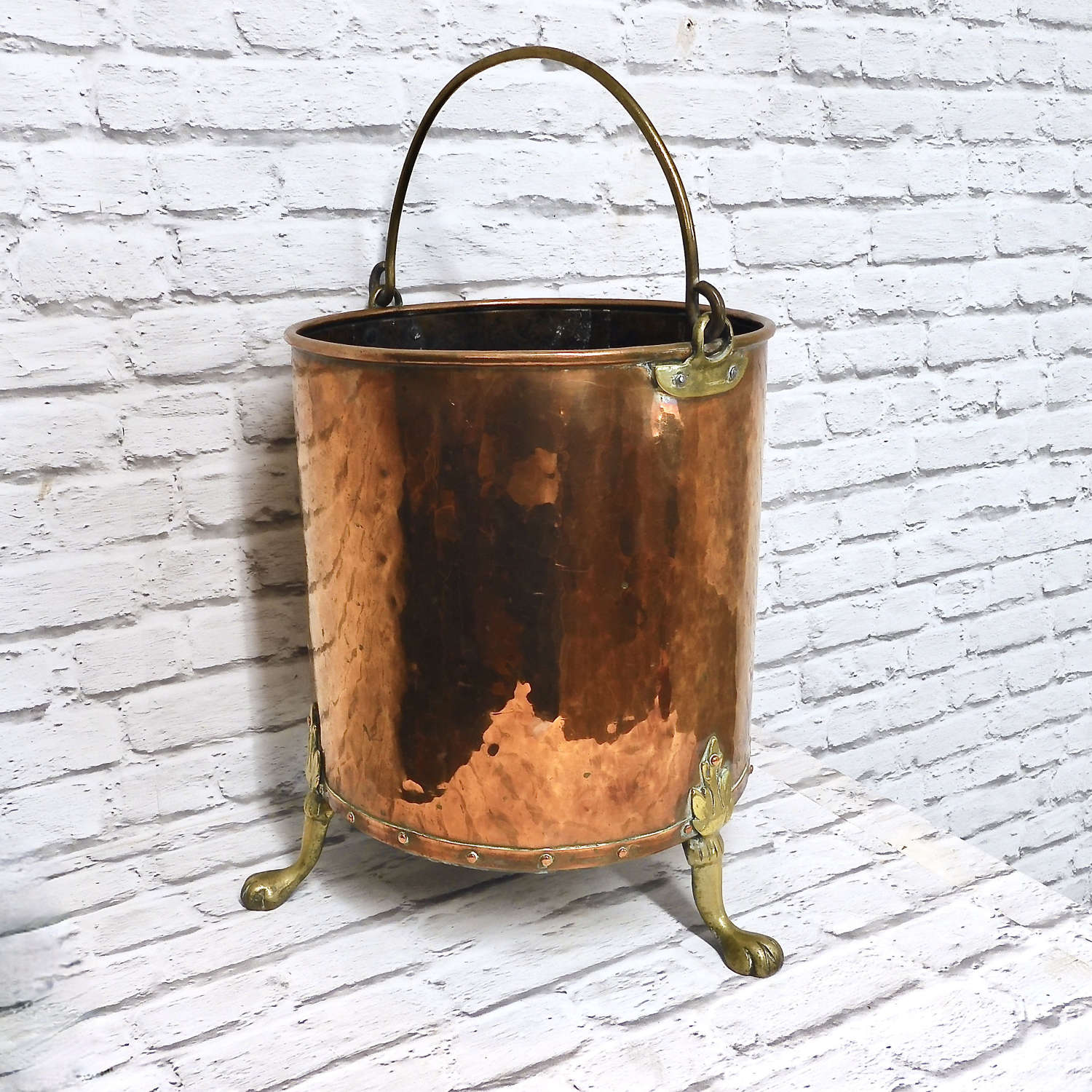 C19th Copper Coal Bucket
