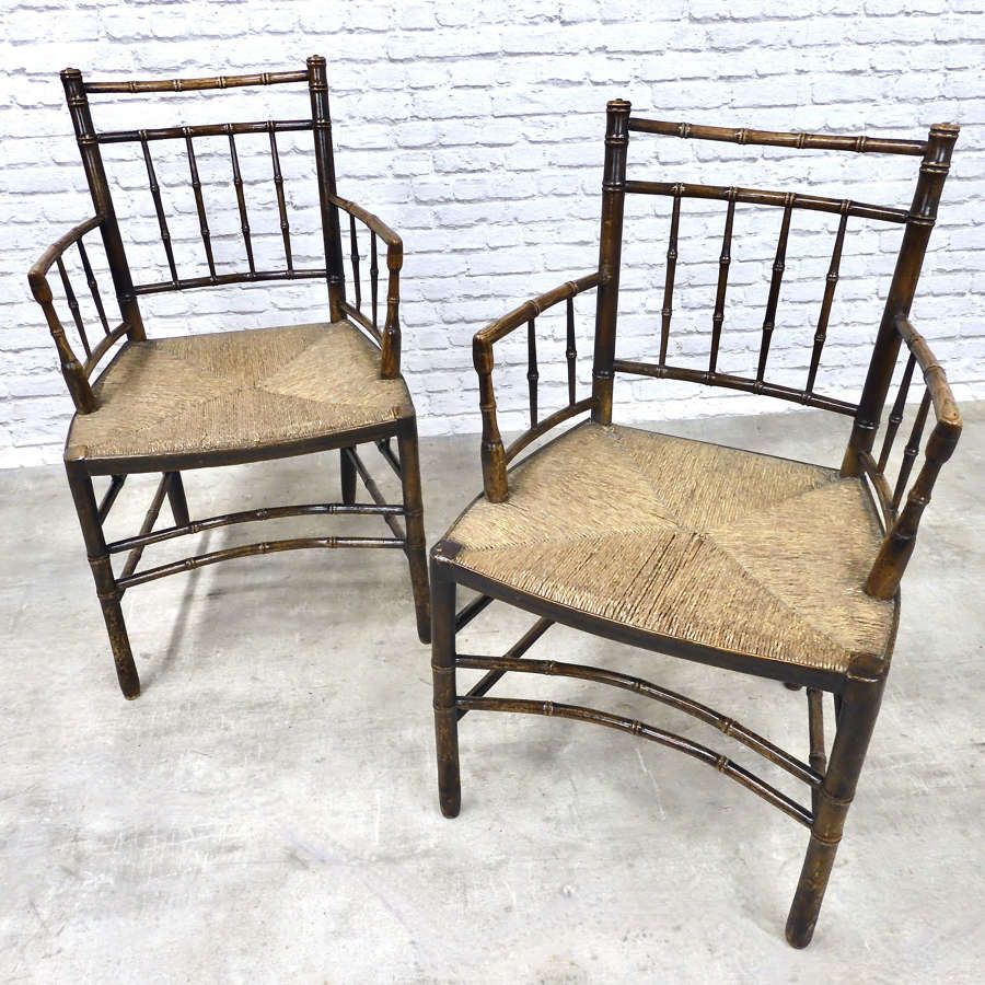 Pr Arts & Crafts Sussex Chairs