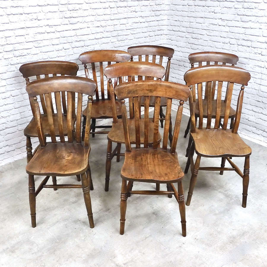 8x Farmhouse Kitchen Chairs