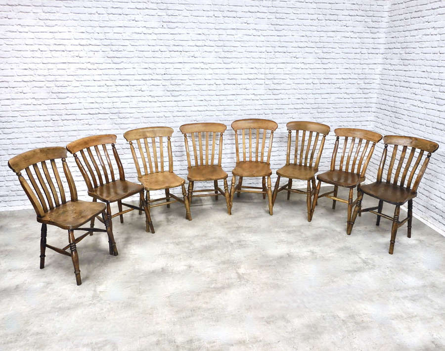 Farmhouse Windsor Kitchen Chairs x8
