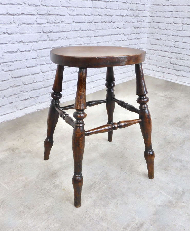 C19th Oval Top Stool