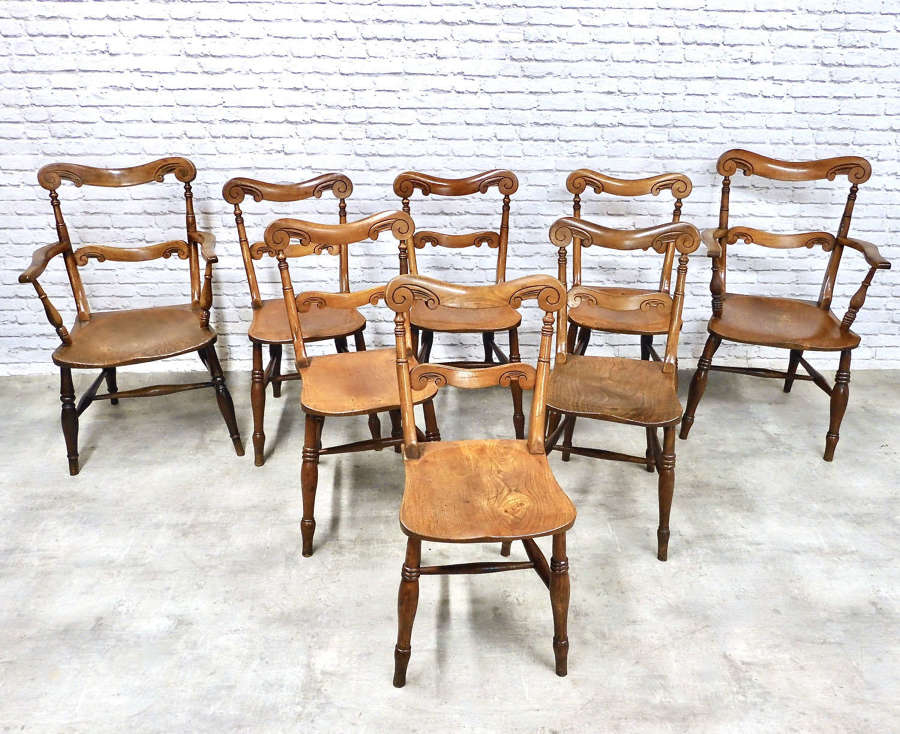 Windsor Kitchen Dining Chairs, Set of 8
