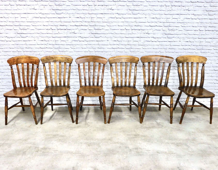 Windsor Lathback Kitchen Chairs x6