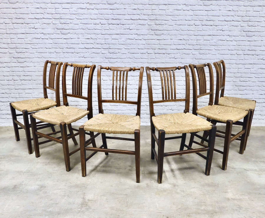6x Antique Lancashire Chairs