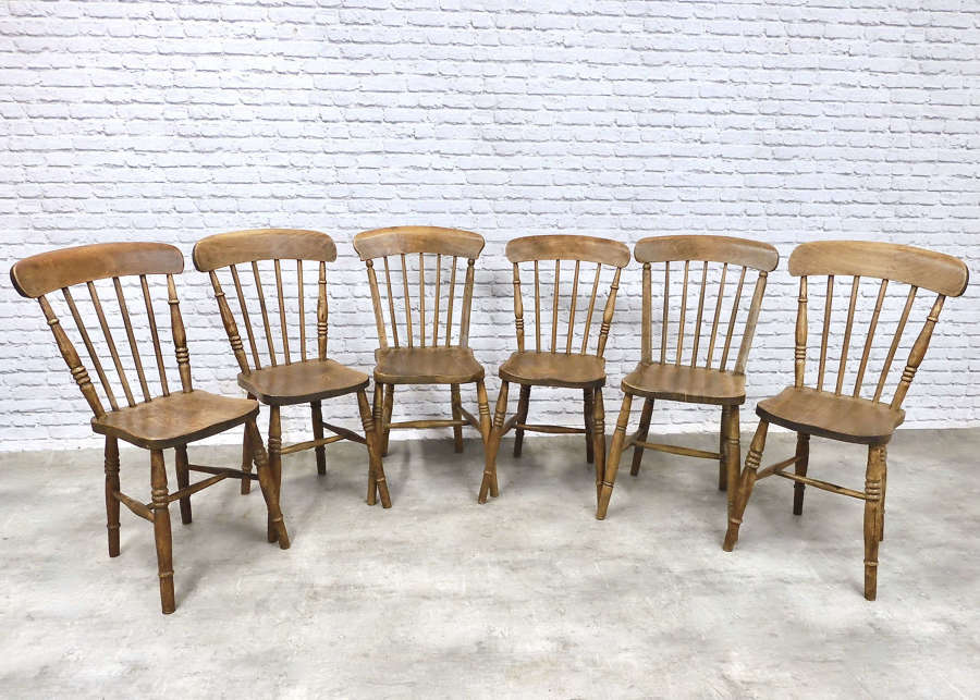Windsor Stickback Kitchen Chairs x6