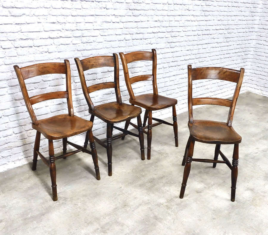 Antique Windsor Kitchen Chair Set