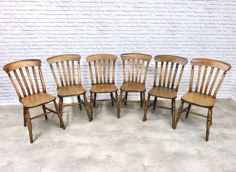 6x Windsor Farmhouse Kitchen Dining Chairs