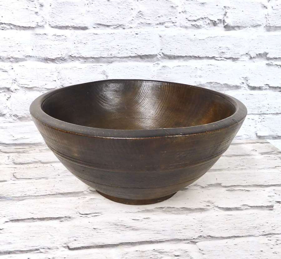 Antique Turned Wooden Bowl