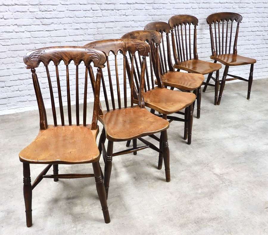 Set 6 Windsor Kitchen Dining Chairs