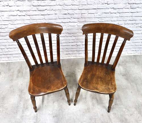 Pr Windsor Lathback Kitchen Chairs