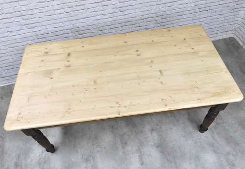 Pine Farmhouse Kitchen Table - Seats 8