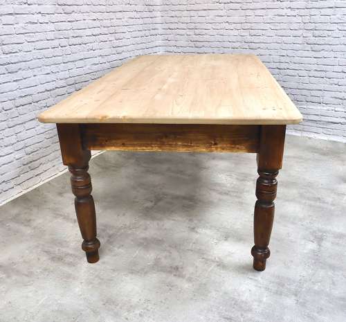 Pine Farmhouse Kitchen Table - Seats 8