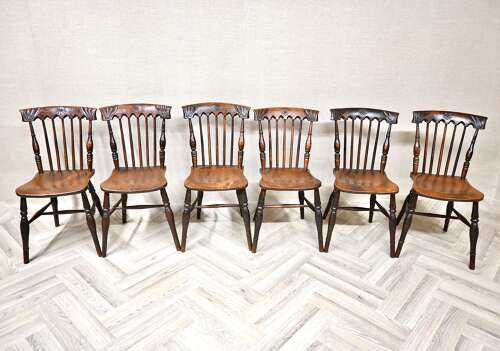 Windsor Kitchen Dining Chairs x6