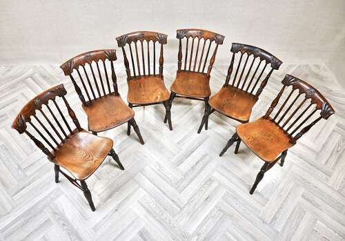 Windsor Kitchen Dining Chairs x6