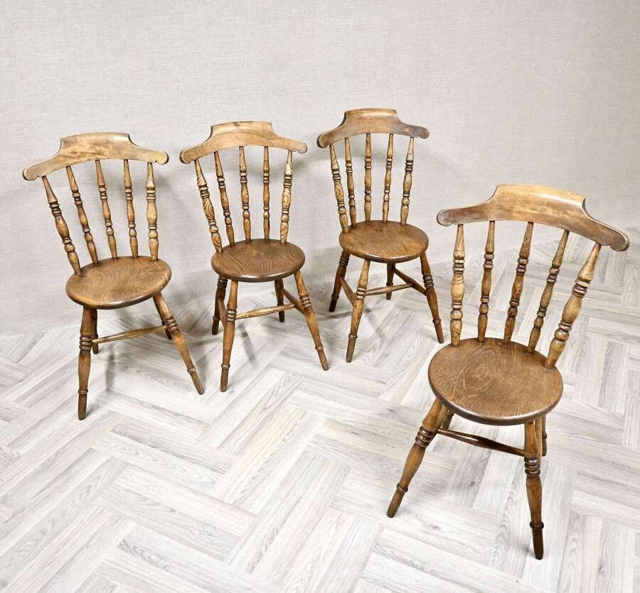 Set 4 Penny Seat Windsor Kitchen Chairs