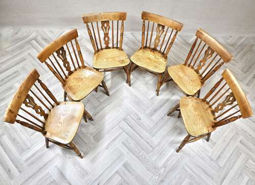 Set 6 Comb Back Windsor Kitchen Dining Chairs