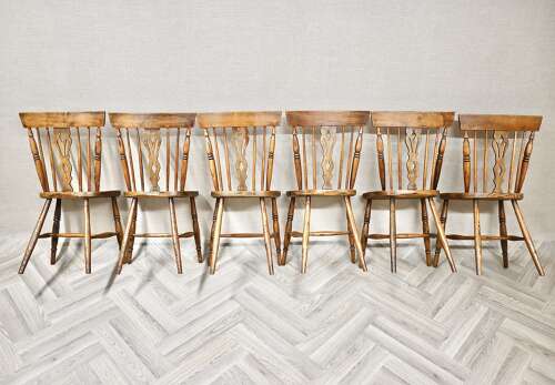 Set 6 Comb Back Windsor Kitchen Dining Chairs