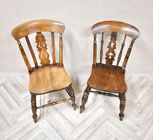 Two Hefty Windsor Sidechairs