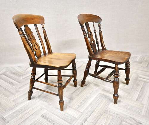 Two Hefty Windsor Sidechairs