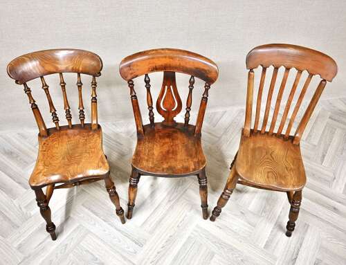 Harlequin Set 6 Windsor Kitchen Chairs
