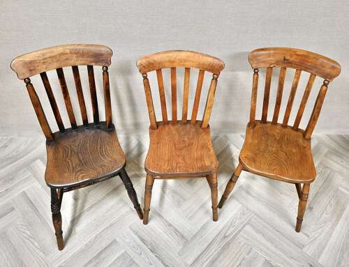 Harlequin Set 6 Farmhouse Windsor Kitchen Chairs