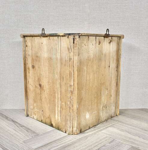 Bow-front Pine Corner Cupboard