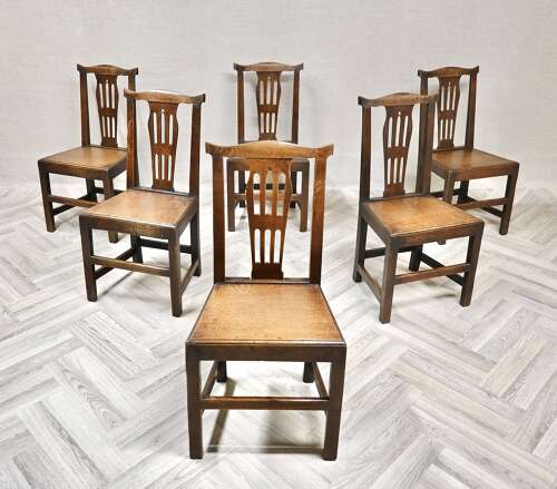 Set 6 Georgian Country Kitchen Chairs