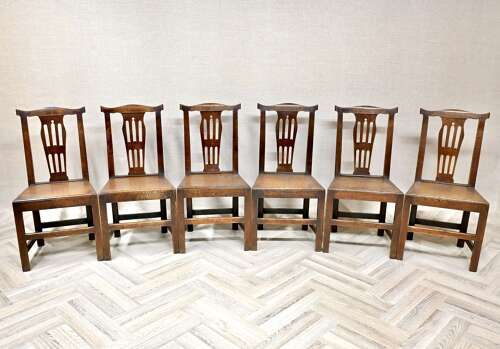 Set 6 Georgian Country Kitchen Chairs
