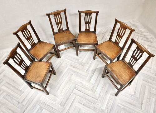 Set 6 Georgian Country Kitchen Chairs