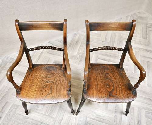 Pr Windsor Barback Armchairs