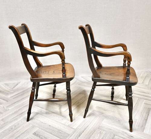 Pr Windsor Barback Armchairs