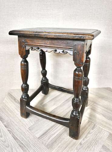 C17th Oak Joint Stool