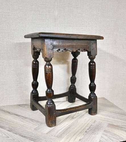 C17th Oak Joint Stool