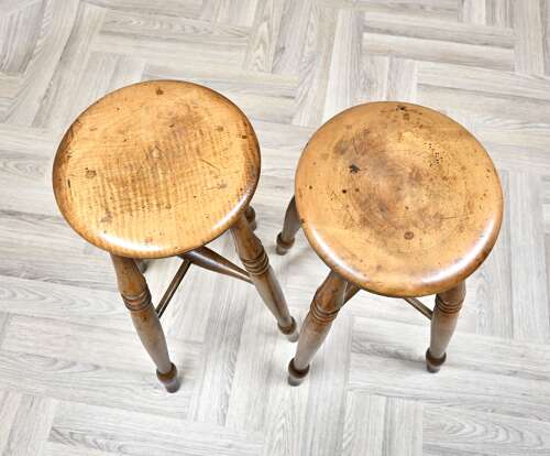 Pr C19th Tall Windsor Stools