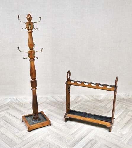 Hat and Coat Stand together with an Umbrella Stand
